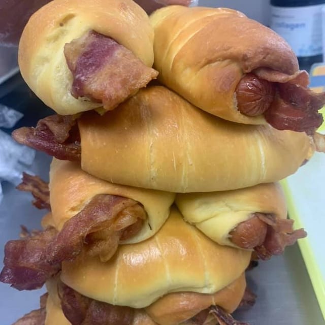 Sausage, Bacon & Cheese Kolache.
