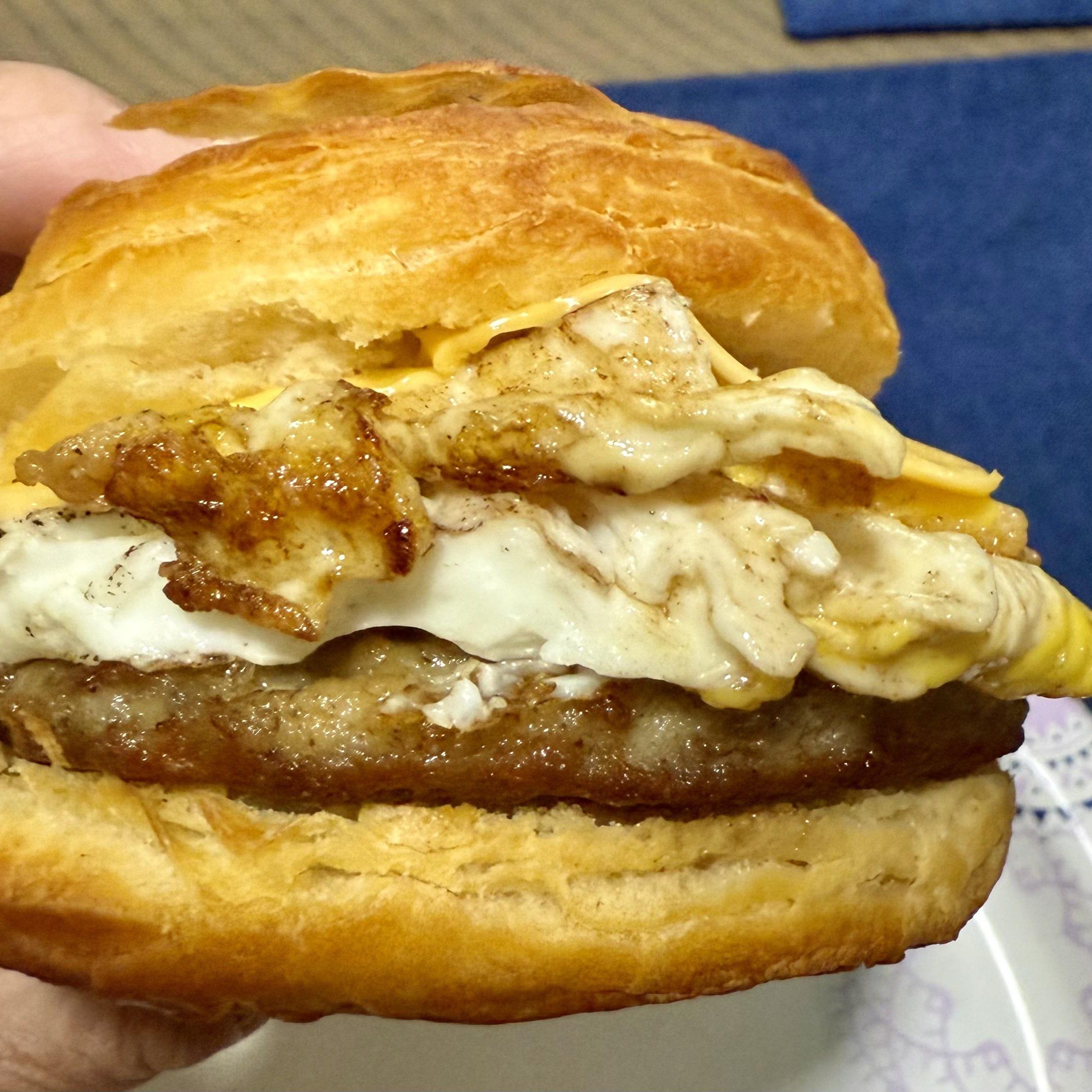 Sausage, Egg & Cheese Biscuit.